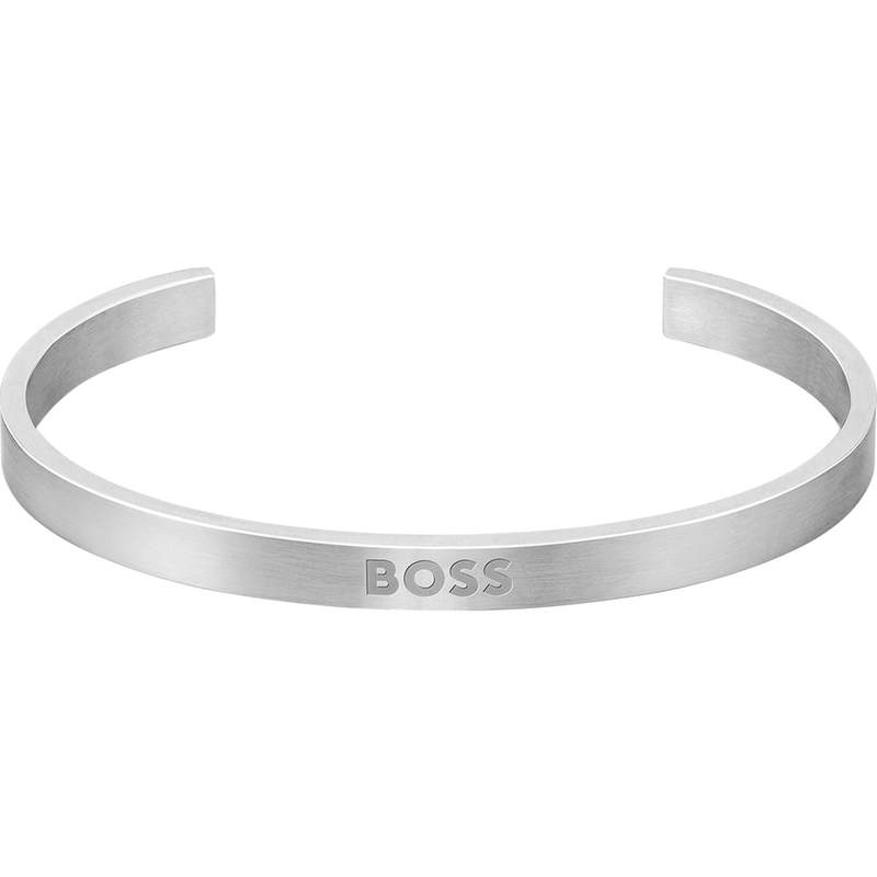 Bracelet rigide ouvrant Boss acier - vue 1