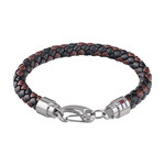 Bracelet TOMMY HILFIGER acier cuir marron - vue 1