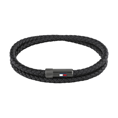 Bracelet TOMMY HILFIGER cuir noir