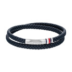 Bracelet  TOMMY HILFIGER cuir bleu - vue 1