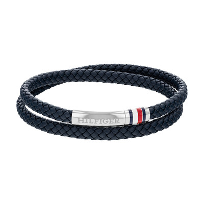 Bracelet  TOMMY HILFIGER cuir bleu - vue 1