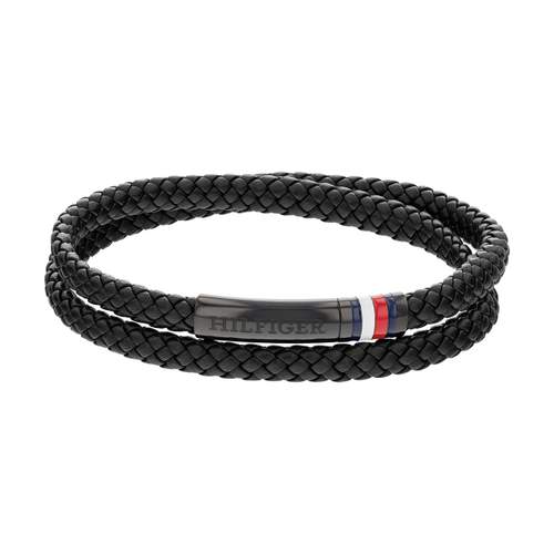 Bracelet TOMMY HILFIGER cuir noir