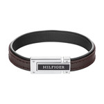 Bracelet TOMMY HILFIGER cuir marron - vue 1