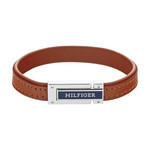 Bracelet TOMMY HILFIGER cuir marron - vue 1