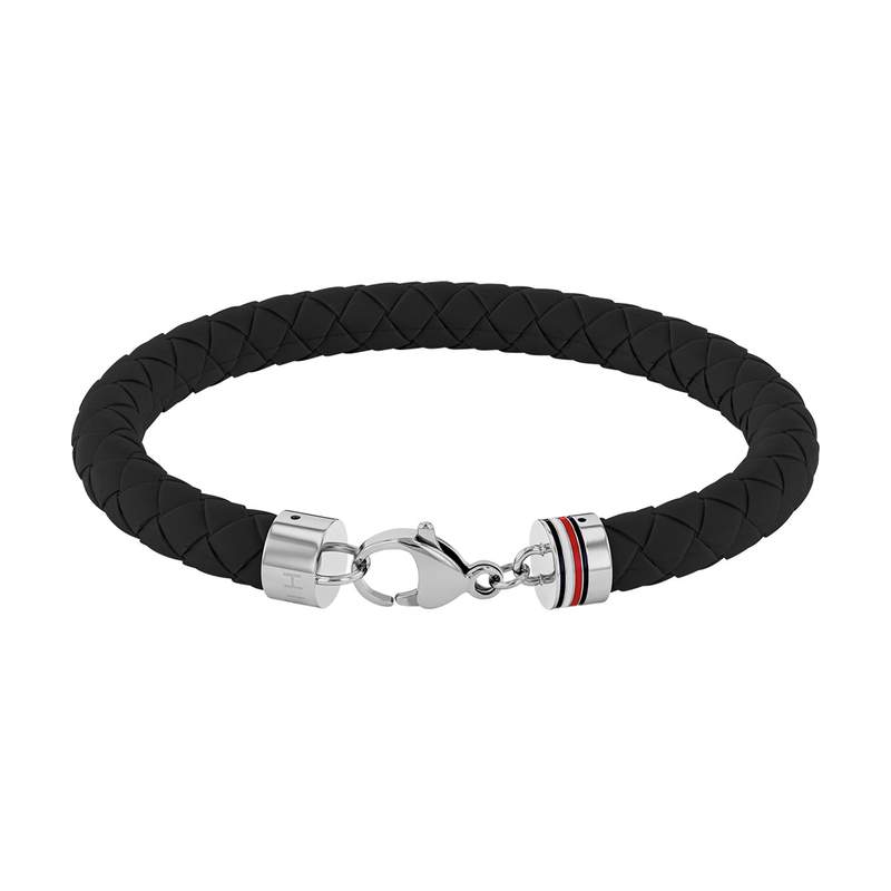 Bracelet TOMMY HILFIGER silicone noir - vue 1