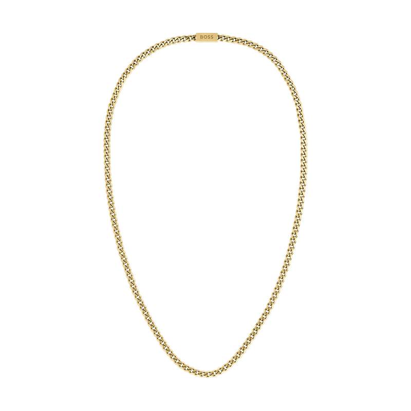 Collier BOSS acier doré - vue 1