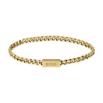 Bracelet  BOSS acier doré - vue 1