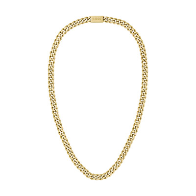 Collier  BOSS acier doré - vue 1