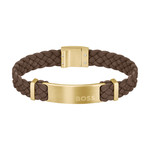 Bracelet BOSS acier marron foncé 17,5 cm - vue 1