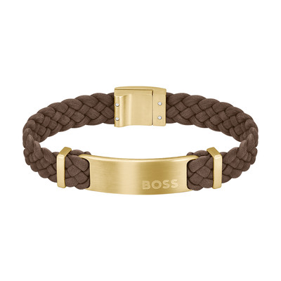 Bracelet BOSS acier marron foncé 17,5 cm - vue 1