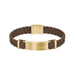 Bracelet BOSS acier marron foncé 19 cm - vue 1