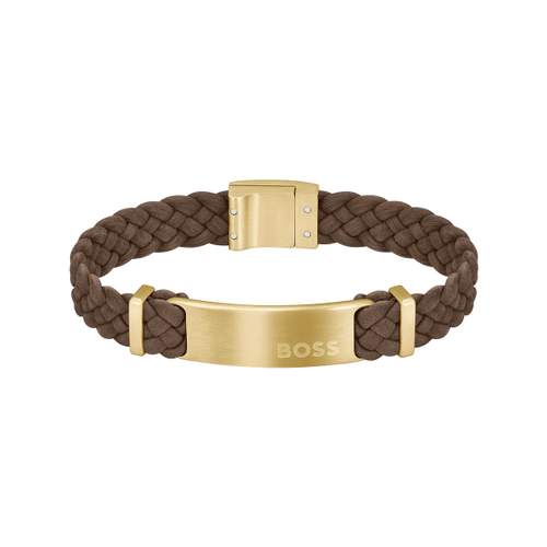 Bracelet BOSS acier marron foncé 19 cm