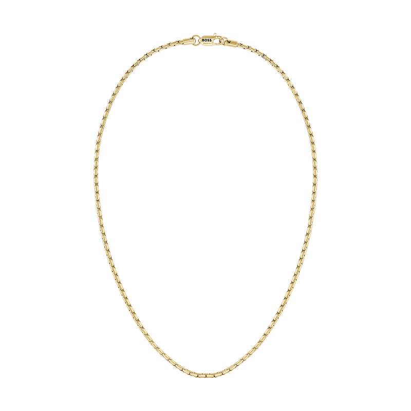 Collier BOSS acier doré - vue 1