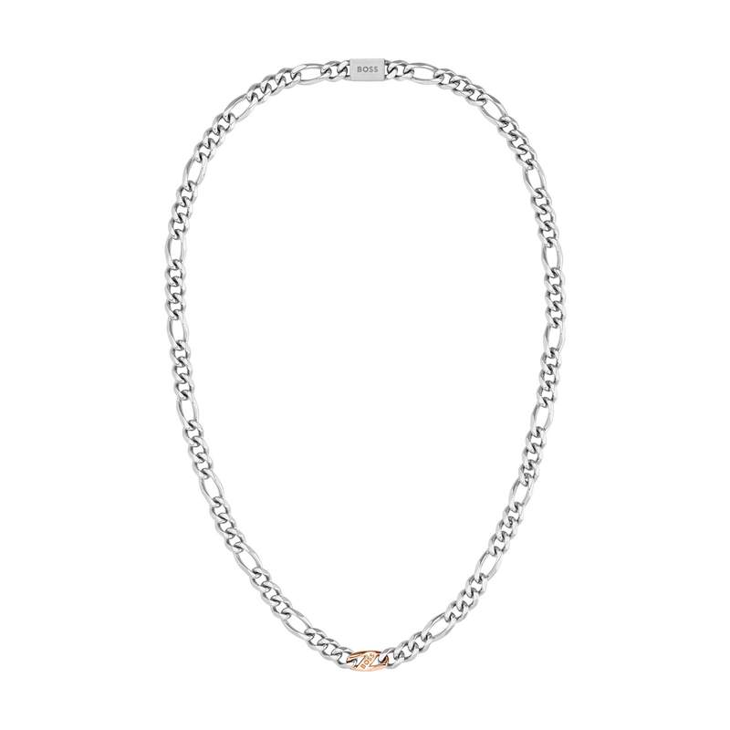 Collier BOSS acier 2tons maille alternée - vue 1