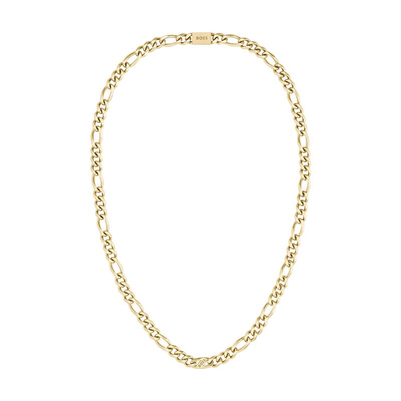 Collier BOSS acier doré - vue 1