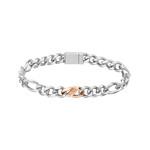 Bracelet BOSS acier doré rose 19 cm - vue 1