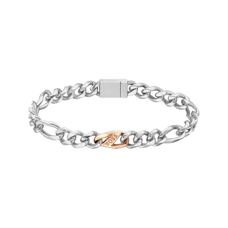 Bracelet BOSS acier doré rose 19 cm - vue 1