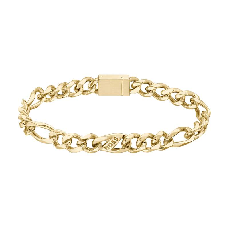 Bracelet BOSS acier doré 19 cm - vue 1