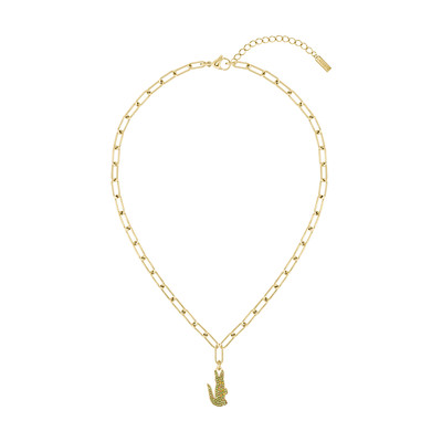 Collier LACOSTE acier doré