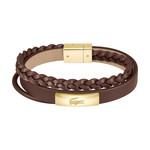 Bracelet LACOSTE cuir doré - vue 1