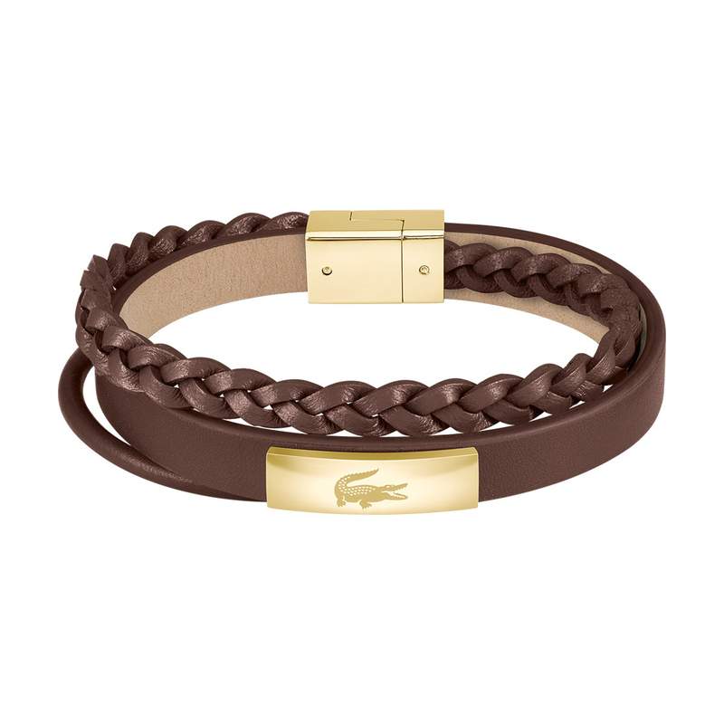 Bracelet LACOSTE cuir doré - vue 1