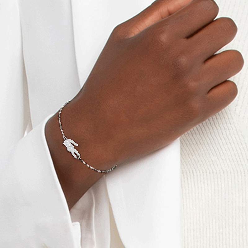 Bracelet LACOSTE acier - vue porté 1