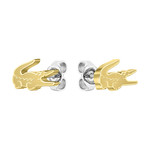 LACOSTE gold-tone steel earrings - view 1