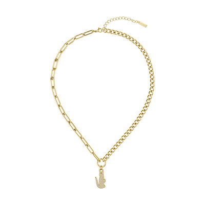 Collier LACOSTE acier doré