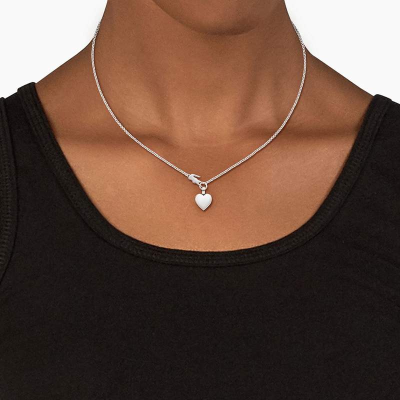 Collier LACOSTE acier - vue porté 1