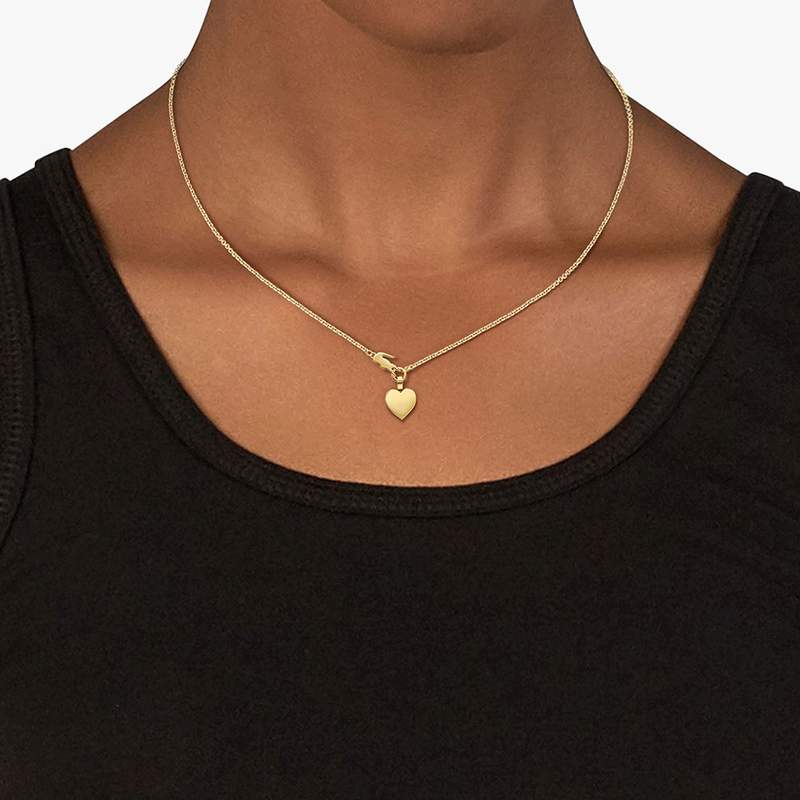 Collier LACOSTE acier doré - vue porté 1