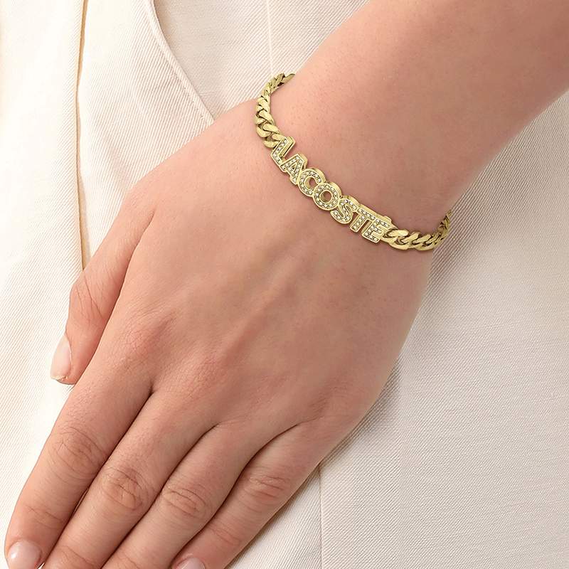 Bracelet LACOSTE acier doré - vue porté 1