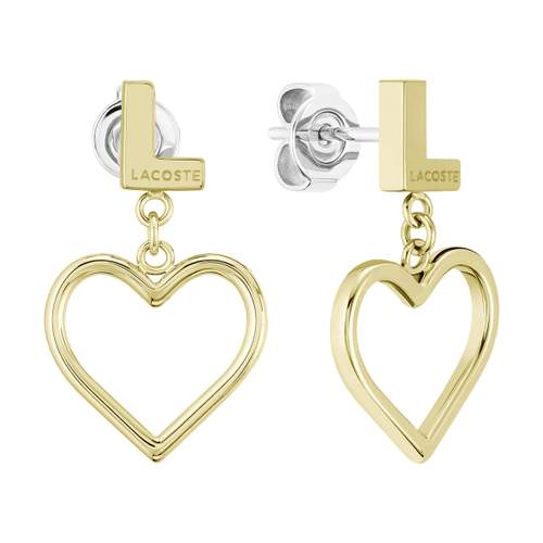 Boucles d'oreilles LACOSTE acier doré