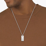 Collier LACOSTE acier - vue porté 1