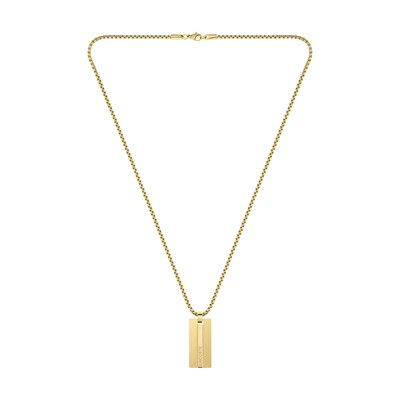 Collier LACOSTE acier doré