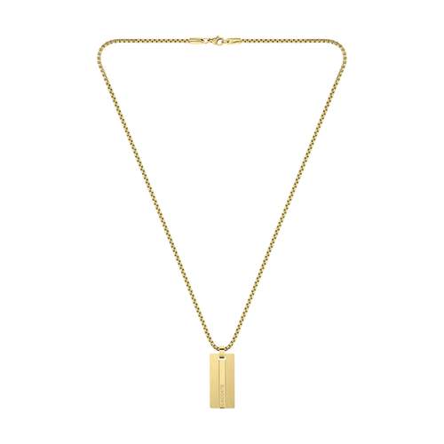 Collier LACOSTE acier doré