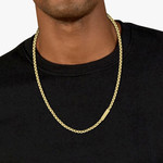 Collier LACOSTE acier doré - vue porté 1
