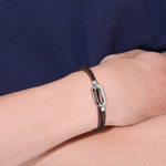 Bracelet LACOSTE acier 19 cm - vue porté 1