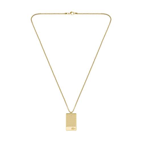 Collier LACOSTE acier doré