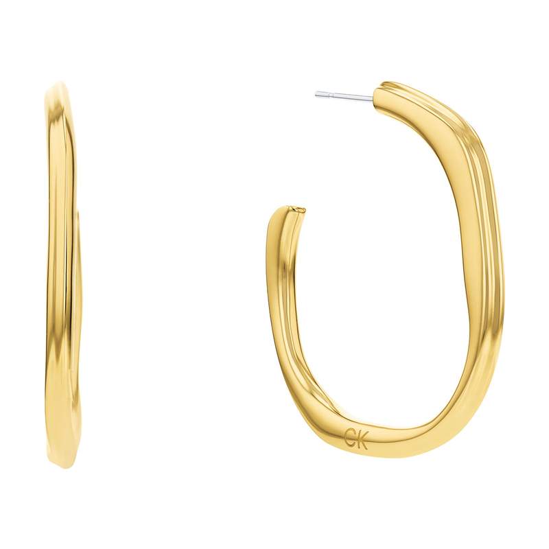 Boucles d'oreilles CALVIN KLEIN acier doré - vue 1
