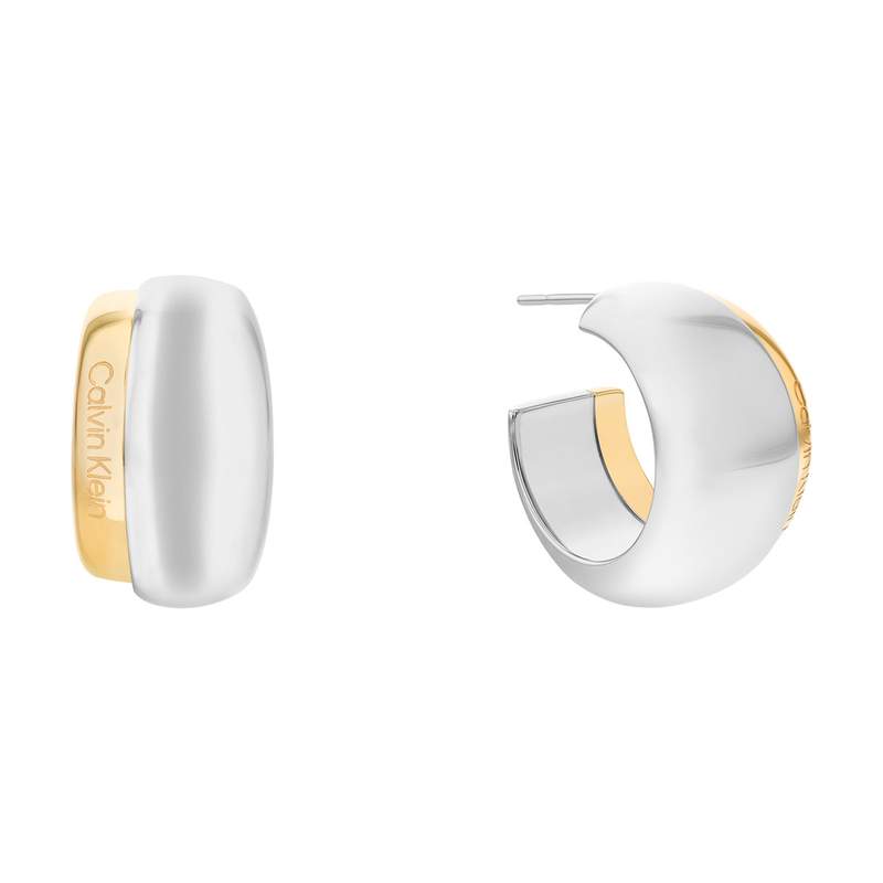 Boucles d'oreilles CALVIN KLEIN acier doré - vue 1