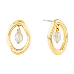 Boucles d'oreilles CALVIN KLEIN acier doré - vue 1
