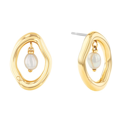 Boucles d'oreilles CALVIN KLEIN acier doré - vue 1