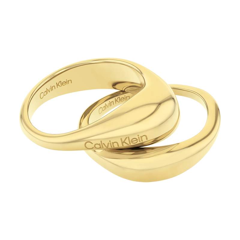 Bague CALVIN KLEIN acier doré - vue 1
