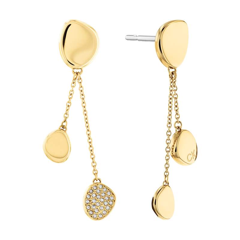 Boucles d'oreilles CALVIN KLEIN acier doré - vue 1