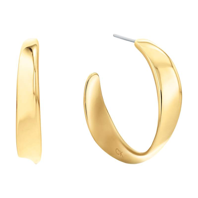 Boucles d'oreilles CALVIN KLEIN acier doré - vue 1