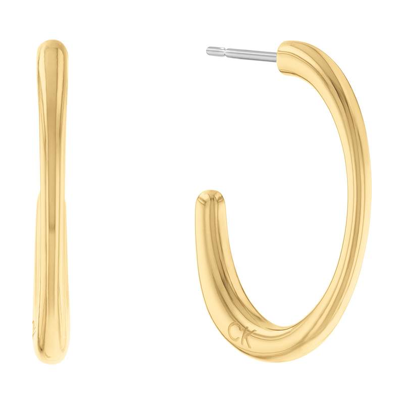 Boucles d'oreilles CALVIN KLEIN acier doré - vue 1