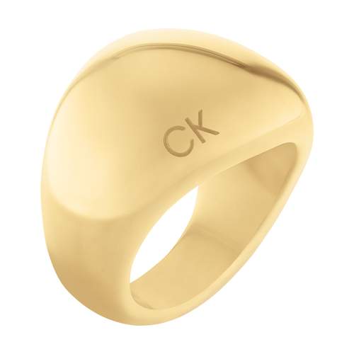 CALVIN KLEIN ring in verguld staal