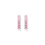 Créoles THOMAS SABO argent 925 pierres roses. - vue 2