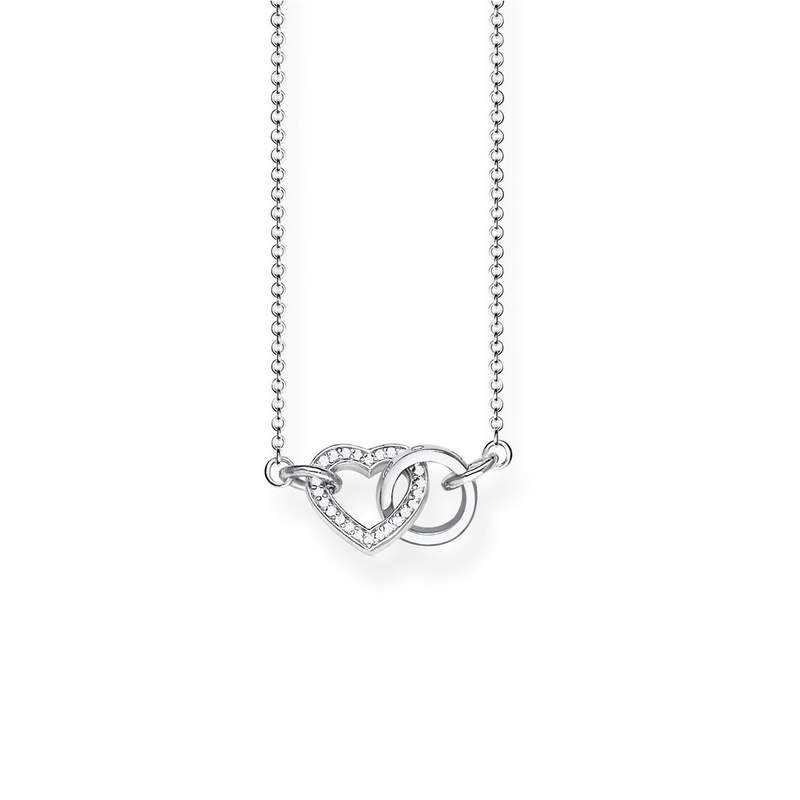 THOMAS SABO 925 silver necklace with heart and cubic zirconia - view 1