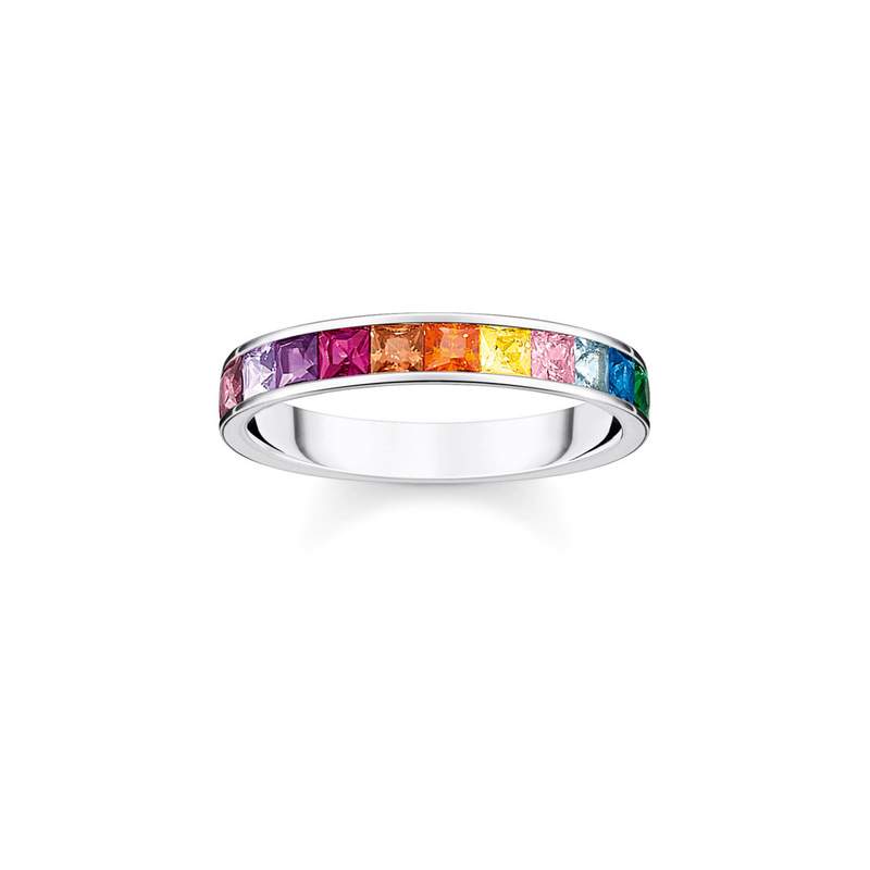 Bague THOMAS SABO argent 925 zirconias multicolores - vue 1